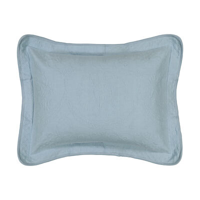 Historic Charleston King Charles Cotton Matelasse Decorative Pillow Sham, Blue